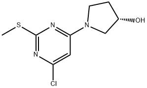 (S)-1-(6-氯-2-甲基硫基-嘧啶-4-基)-吡咯烷-3-醇 结构式