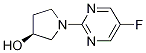 (S)-1-(5-Fluoro-pyrimidin-2-yl)-pyrrolidin-3-ol 化学構造式