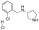 (2-Chloro-benzyl)-(R)-pyrrolidin-3-yl-amine hydrochloride 化学構造式