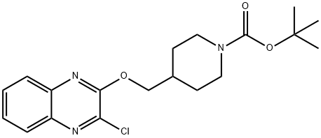 4-(3-Chloro-quinoxalin-2-yloxymethyl)-piperidine-1-carboxylic acid tert-butyl ester Struktur