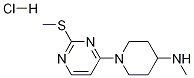 Methyl-[1-(2-methylsulfanyl-pyrimidin-4-yl)-piperidin-4-yl]-amine hydrochloride Struktur