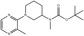 Methyl-[1-(3-methyl-pyrazin-2-yl)-piperidin-3-yl]-carbamic acid tert-butyl ester Structure