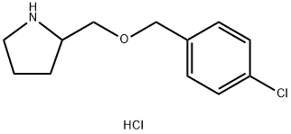 2-(4-Chloro-benzyloxymethyl)-pyrrolidine hydrochloride Struktur