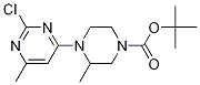 4-(2-Chloro-6-methyl-pyrimidin-4-yl)-3-methyl-piperazine-1-carboxylic acid tert-butyl ester Structure