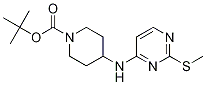 4-(2-Methylsulfanyl-pyrimidin-4-ylamino)-piperidine-1-carboxylic acid tert-butyl ester Struktur