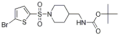 [1-(5-Bromo-thiophene-2-sulfonyl)-piperidin-4-ylmethyl]-carbamic acid tert-butyl ester Struktur