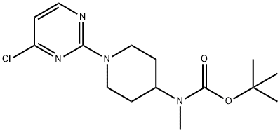 [1-(4-Chloro-pyrimidin-2-yl)-piperidin-4-yl]-methyl-carbamic acid tert-butyl ester Structure