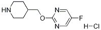 5-Fluoro-2-(piperidin-4-ylmethoxy)-pyrimidine hydrochloride Structure