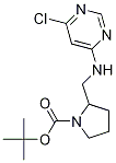 2-[(6-氯-嘧啶-4-基氨基)-甲基]-吡咯烷-1-羧酸叔丁基酯, 1261230-42-5, 结构式