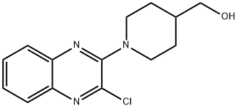 [1-(3-Chloro-quinoxalin-2-yl)-piperidin-4-yl]-methanol 化学構造式