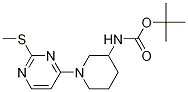 [1-(2-Methylsulfanyl-pyrimidin-4-yl)-piperidin-3-yl]-carbamic acid tert-butyl ester Structure