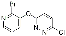 3-(2-Bromo-pyridin-3-yloxy)-6-chloro-pyridazine,,结构式