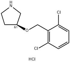 (S)-3-(2,6-Dichloro-benzyloxy)-pyrrolidine hydrochloride Structure