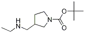 3-Ethylaminomethyl-pyrrolidine-1-carboxylic acid tert-butyl ester 化学構造式