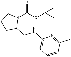 2-[(4-Methyl-pyrimidin-2-ylamino)-methyl]-pyrrolidine-1-carboxylic acid tert-butyl ester Structure