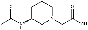 ((R)-3-AcetylaMino-piperidin-1-yl)-acetic acid Structure