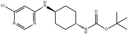 (1R,4R)-[4-(6-Chloro-pyriMidin-4-ylaMino)-cyclohexyl]-carbaMic acid tert-butyl ester Structure