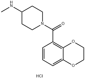 (2,3-Dihydro-benzo[1,4]dioxin-5-yl)-(4-MethylaMino-piperidin-1-yl)-Methanone hydrochloride Structure