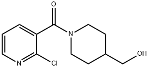(2-Chloro-pyridin-3-yl)-(4-hydroxyMethyl-piperidin-1-yl)-Methanone 化学構造式
