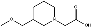 (3-MethoxyMethyl-piperidin-1-yl)-acetic acid Struktur