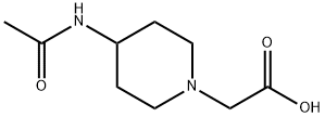 2-(4-乙酰氨基哌啶-1-基)乙酸, 1353954-46-7, 结构式