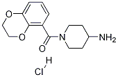 (4-氨基哌啶-1-基)-(2,3-二氢-苯并[1,4]二恶英-5-基)-甲酮盐酸盐,1353951-55-9,结构式