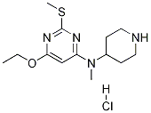 (6-Ethoxy-2-Methylsulfanyl-pyriMidin-4-yl)-Methyl-piperidin-4-yl-aMine hydrochloride Structure