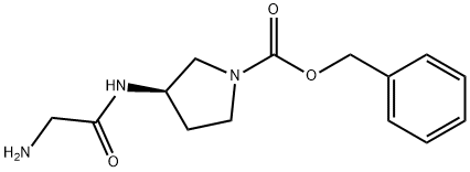 (R)-3-(2-AMino-acetylaMino)-pyrrolidine-1-carboxylic acid benzyl ester 结构式