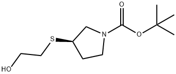 (R)-3-(2-Hydroxy-ethylsulfanyl)-pyrrolidine-1-carboxylic acid tert-butyl ester Structure