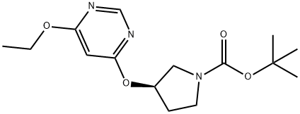 (R)-3-(6-Ethoxy-pyriMidin-4-yloxy)-pyrrolidine-1-carboxylic acid tert-butyl ester Structure