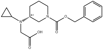 (R)-3-(CarboxyMethyl-cyclopropyl-aMino)-piperidine-1-carboxylic acid benzyl ester Structure