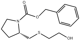 (S)-2-(2-Hydroxy-ethylsulfanylMethyl)-pyrrolidine-1-carboxylic acid benzyl ester Structure