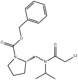 (S)-2-{[(2-Chloro-acetyl)-isopropyl-aMino]-Methyl}-pyrrolidine-1-carboxylic acid benzyl ester,1354006-91-9,结构式