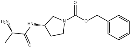 (S)-3-((S)-2-AMino-propionylaMino)-pyrrolidine-1-carboxylic acid benzyl ester 化学構造式