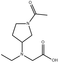 [(1-Acetyl-pyrrolidin-3-yl)-ethyl-aMino]-acetic acid Structure