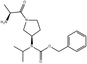 [(R)-1-((S)-2-AMino-propionyl)-pyrrolidin-3-yl]-isopropyl-carbaMic acid benzyl ester,1401665-59-5,结构式