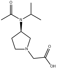 [(R)-3-(Acetyl-isopropyl-aMino)-pyrrolidin-1-yl]-acetic acid 化学構造式