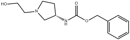 [(S)-1-(2-Hydroxy-ethyl)-pyrrolidin-3-yl]-carbaMic acid benzyl ester 化学構造式