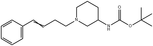 [1-((E)-4-Phenyl-but-3-enyl)-piperidin-3-yl]-carbaMic acid tert-butyl ester Structure