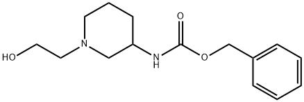 [1-(2-Hydroxy-ethyl)-piperidin-3-yl]-carbaMic acid benzyl ester Struktur