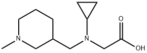 [Cyclopropyl-(1-Methyl-piperidin-3-ylMethyl)-aMino]-acetic acid Structure