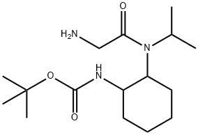 {2-[(2-AMino-acetyl)-isopropyl-aMino]-cyclohexyl}-carbaMic acid tert-butyl ester 化学構造式