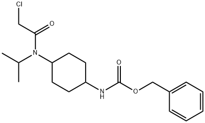 {4-[(2-Chloro-acetyl)-isopropyl-aMino]-cyclohexyl}-carbaMic acid benzyl ester 化学構造式