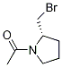 1-((S)-2-BroMoMethyl-pyrrolidin-1-yl)-ethanone 化学構造式