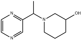 1-(1-吡嗪-2-基-乙基)-哌啶-3-醇 结构式