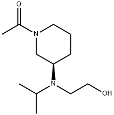 1-{(R)-3-[(2-Hydroxy-ethyl)-isopropyl-aMino]-piperidin-1-yl}-ethanone Struktur