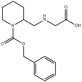 2-[(CarboxyMethyl-aMino)-Methyl]-piperidine-1-carboxylic acid benzyl ester 结构式