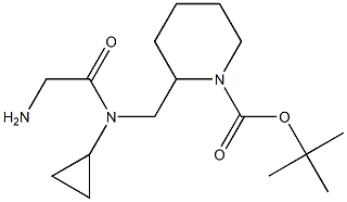 2-{[(2-AMino-acetyl)-cyclopropyl-aMino]-Methyl}-piperidine-1-carboxylic acid tert-butyl ester 结构式