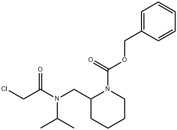 2-{[(2-Chloro-acetyl)-isopropyl-aMino]-Methyl}-piperidine-1-carboxylic acid benzyl ester 结构式