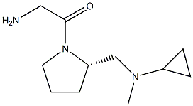 2-AMino-1-{(S)-2-[(cyclopropyl-Methyl-aMino)-Methyl]-pyrrolidin-1-yl}-ethanone Structure